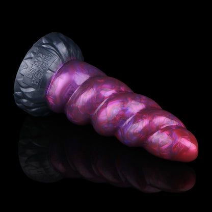 Alicorn the Unicorn dildo, Adrenaline colorway, front angle view