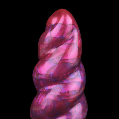 Alicorn the Unicorn dildo, Adrenaline colorway, close-up texture and swirl detail