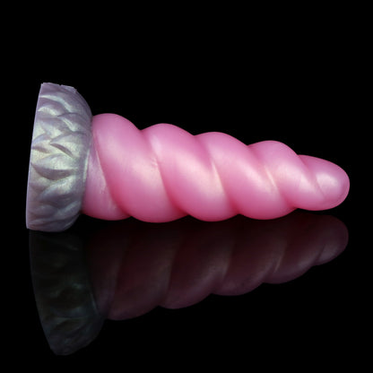Alicorn the Unicorn dildo, Lick colorway, front angle view
