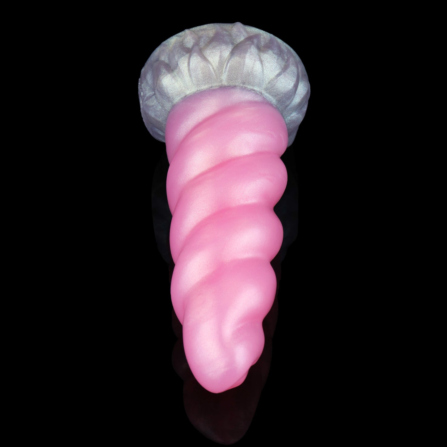 Alicorn the Unicorn dildo, Lick colorway, top-down view