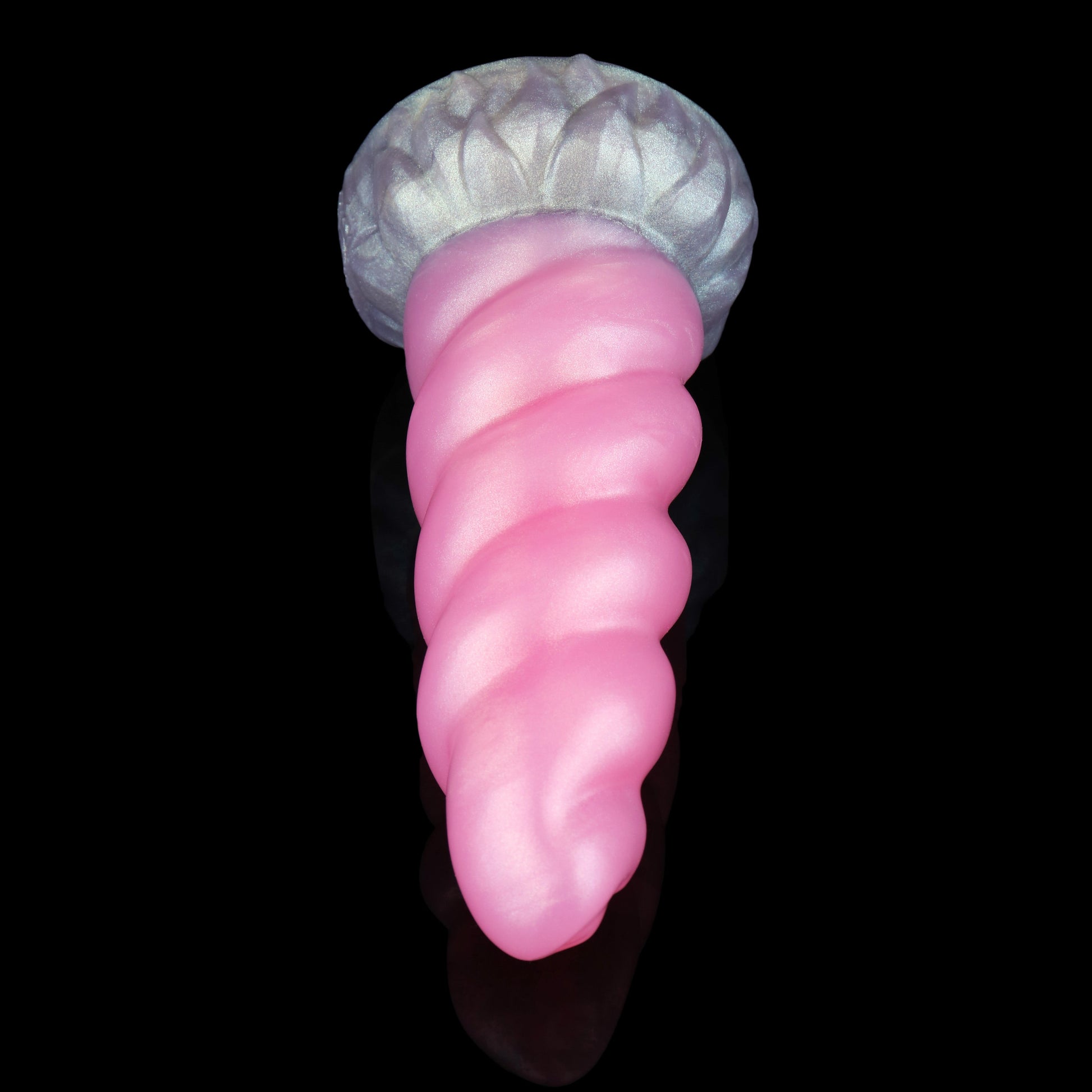 Alicorn the Unicorn dildo, Lick colorway, top-down view