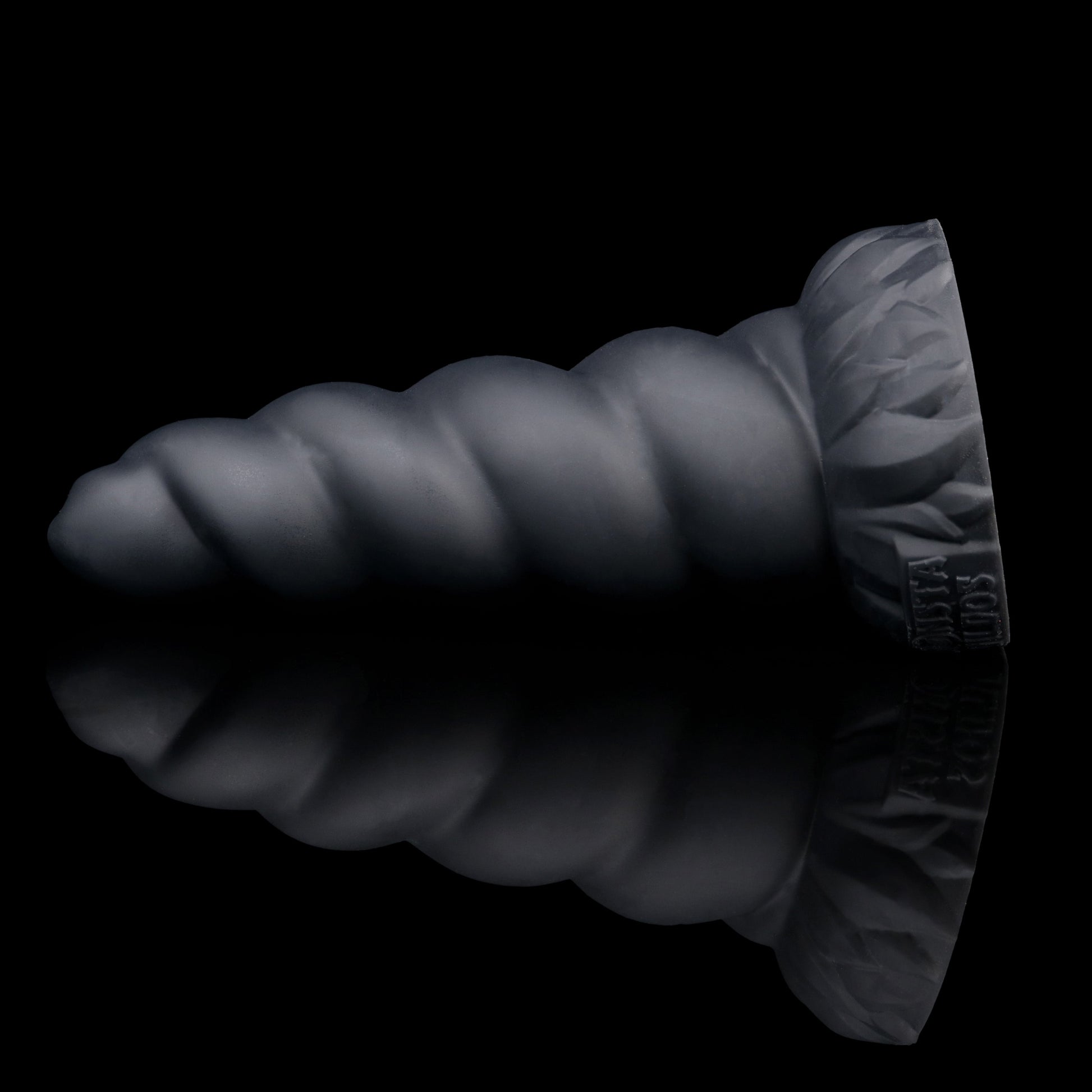 Alicorn the Unicorn dildo, Shadow colorway, rear angle with reflection