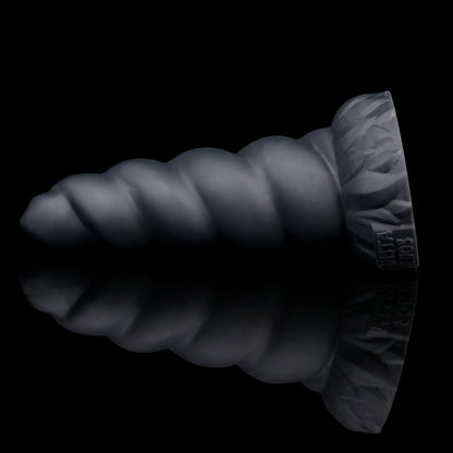 Alicorn the Unicorn dildo, Shadow colorway, rear angle with reflection