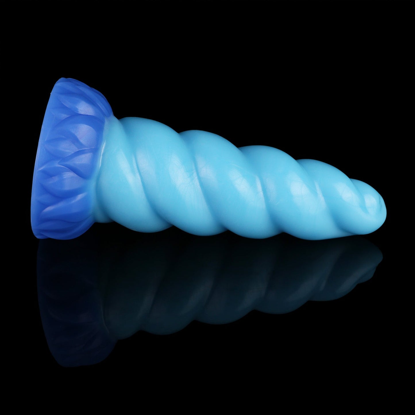 Alicorn the Unicorn dildo, Shock colorway, front angle view