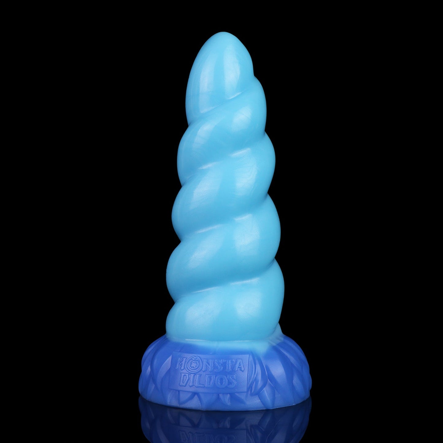 Alicorn the Unicorn dildo, Shock colorway, full front view