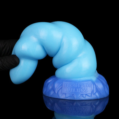 Alicorn the Unicorn dildo, Shock colorway, flexibility and softness demonstration