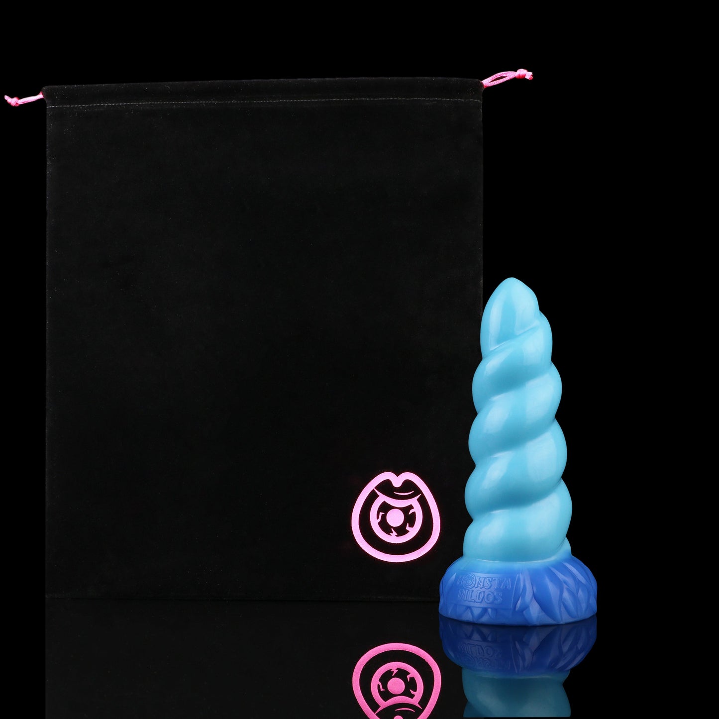 Alicorn the Unicorn dildo, Shock colorway, with premium storage pouch