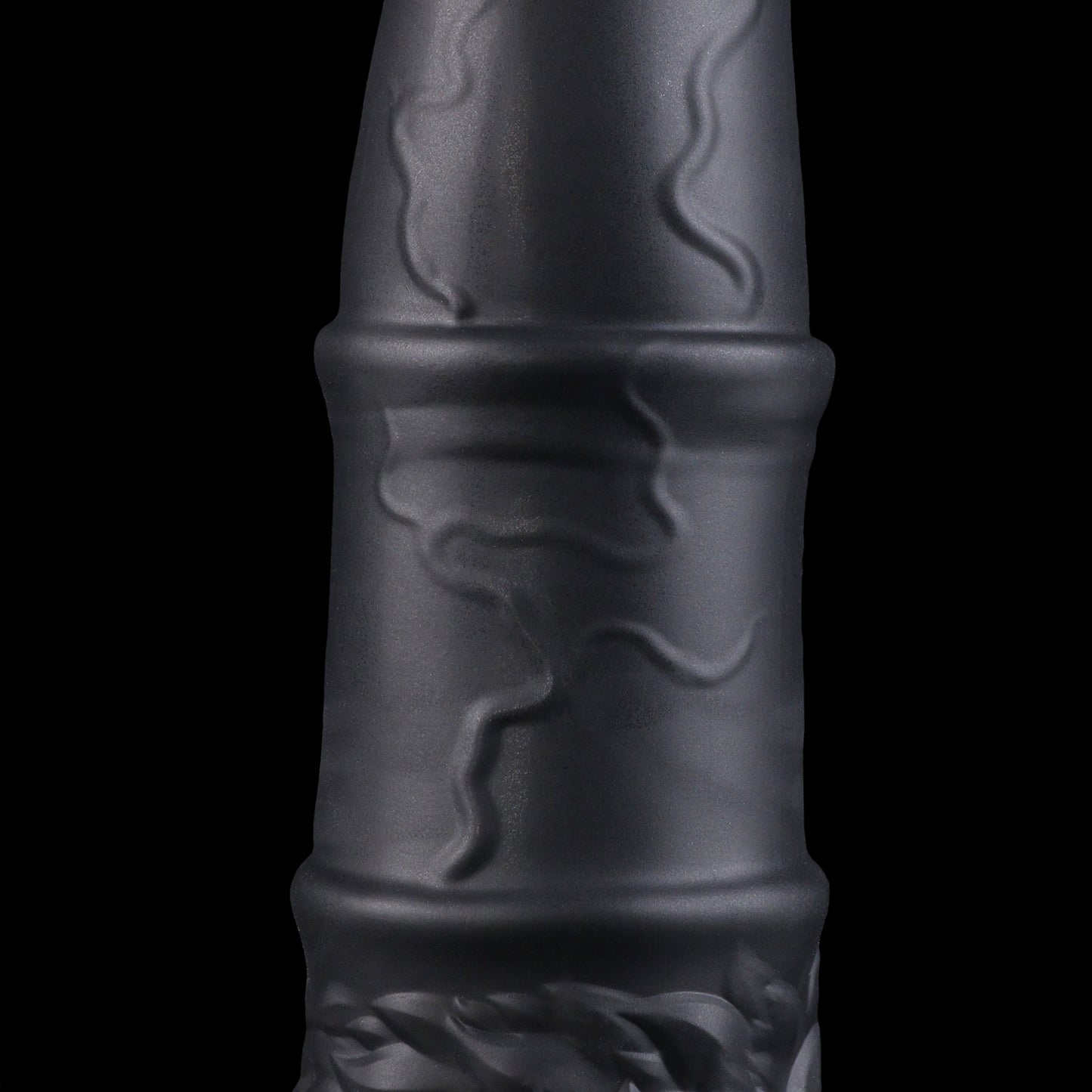 Aster the Swifthoof dildo, Shadow colorway, close-up texture detail