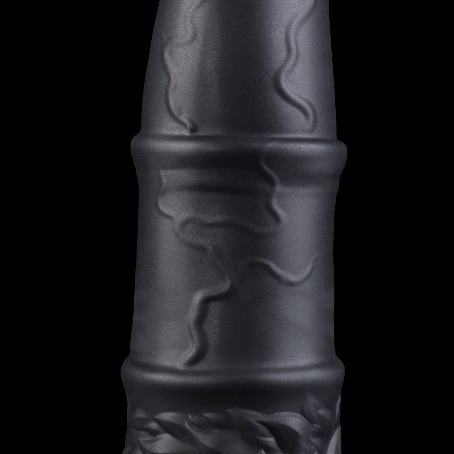 Aster the Swifthoof dildo, Shadow colorway, close-up texture detail