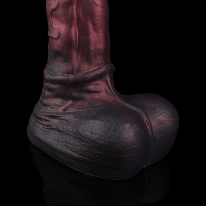 Atlas the Celestial Stallion dildo, Dusk colorway, close-up weighted base detail