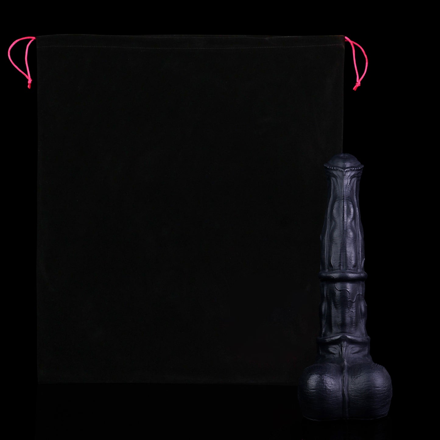 Atlas the Celestial Stallion dildo, Shadow colorway, with premium storage pouch