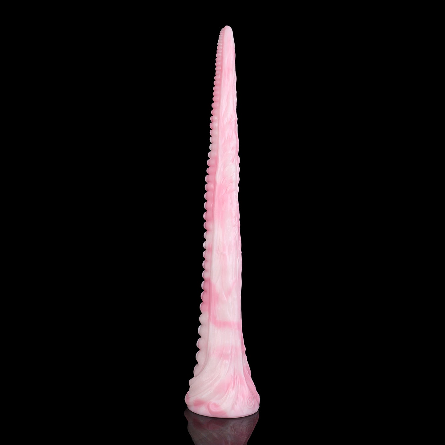 Coilor the Abyssal dildo, Fairy Floss colorway, marbled texture side view