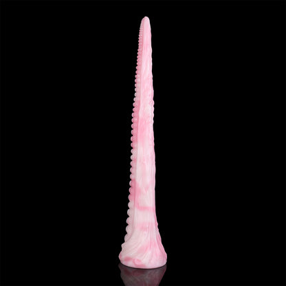 Coilor the Abyssal dildo, Fairy Floss colorway, marbled texture side view