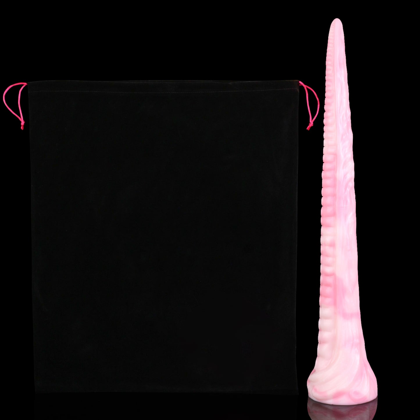 Coilor the Abyssal dildo, Fairy Floss colorway, with premium storage pouch