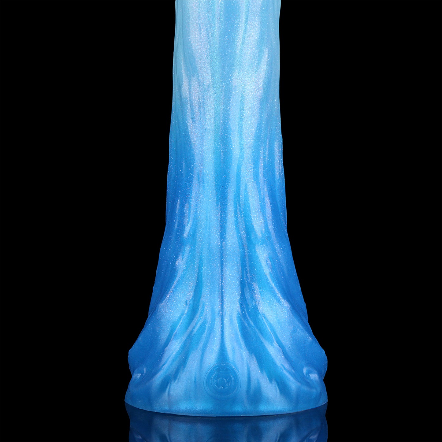 Coilor the Abyssal dildo, Mist colorway, close-up base detail
