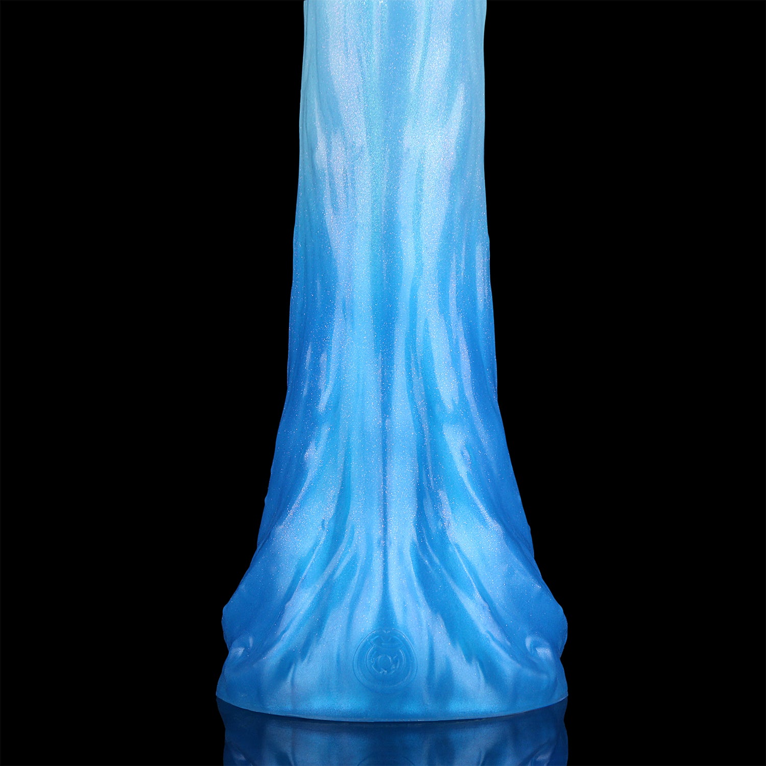 Coilor the Abyssal dildo, Mist colorway, close-up base detail