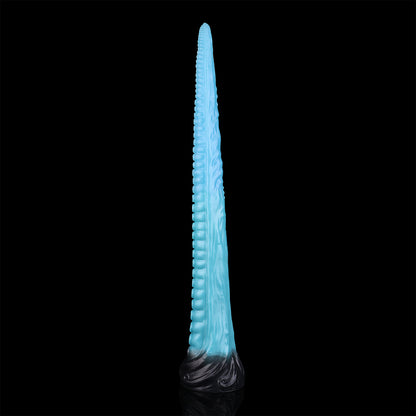 Coilor the Abyssal dildo, Pulse colorway, ribbed texture upright view