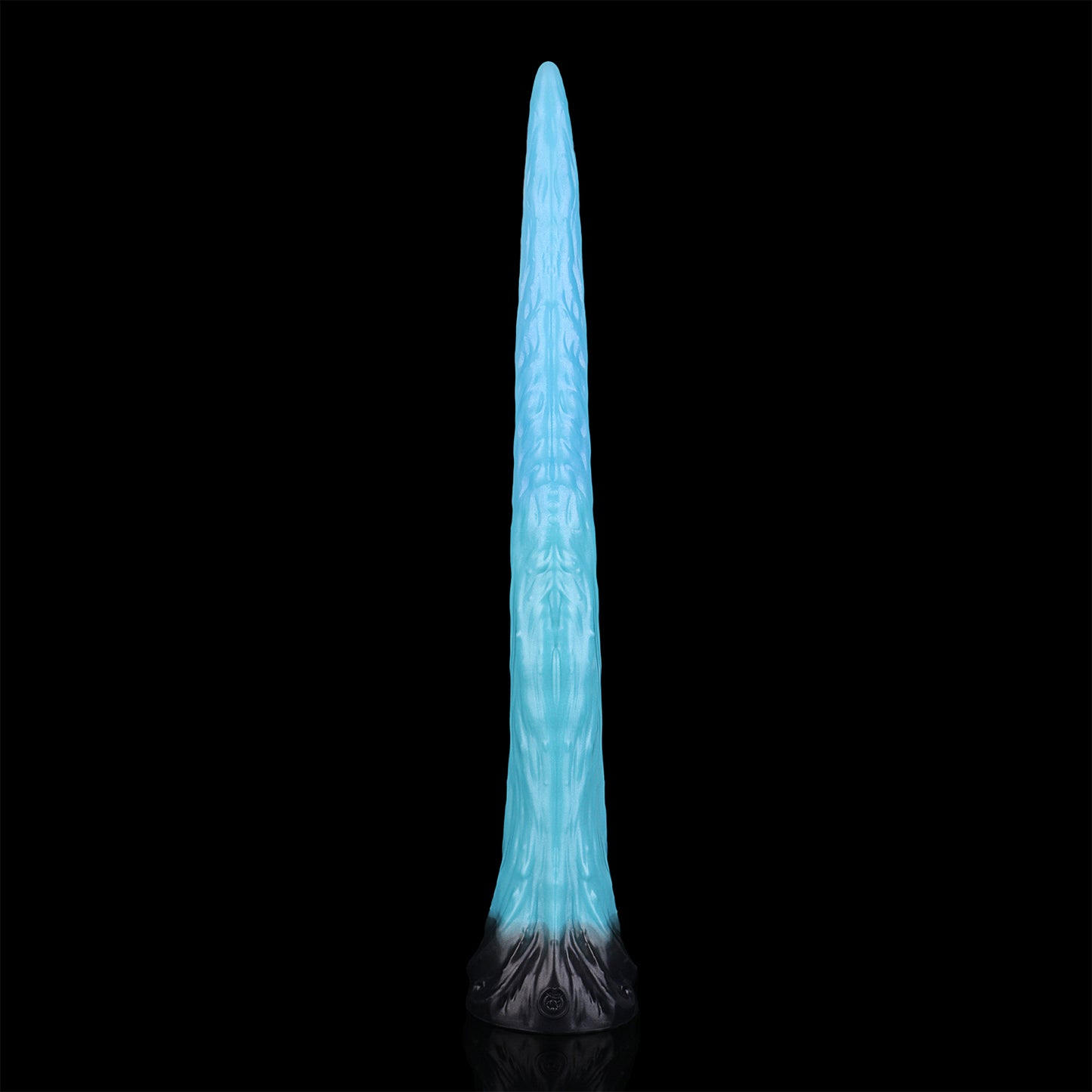 Coilor the Abyssal dildo, Pulse colorway, tapered tip detail
