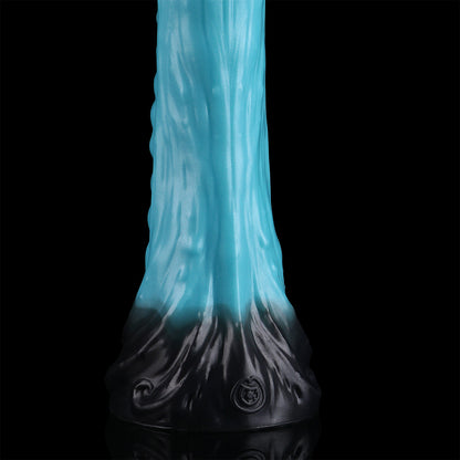 Coilor the Abyssal dildo, Pulse colorway, close-up shaft to base transition
