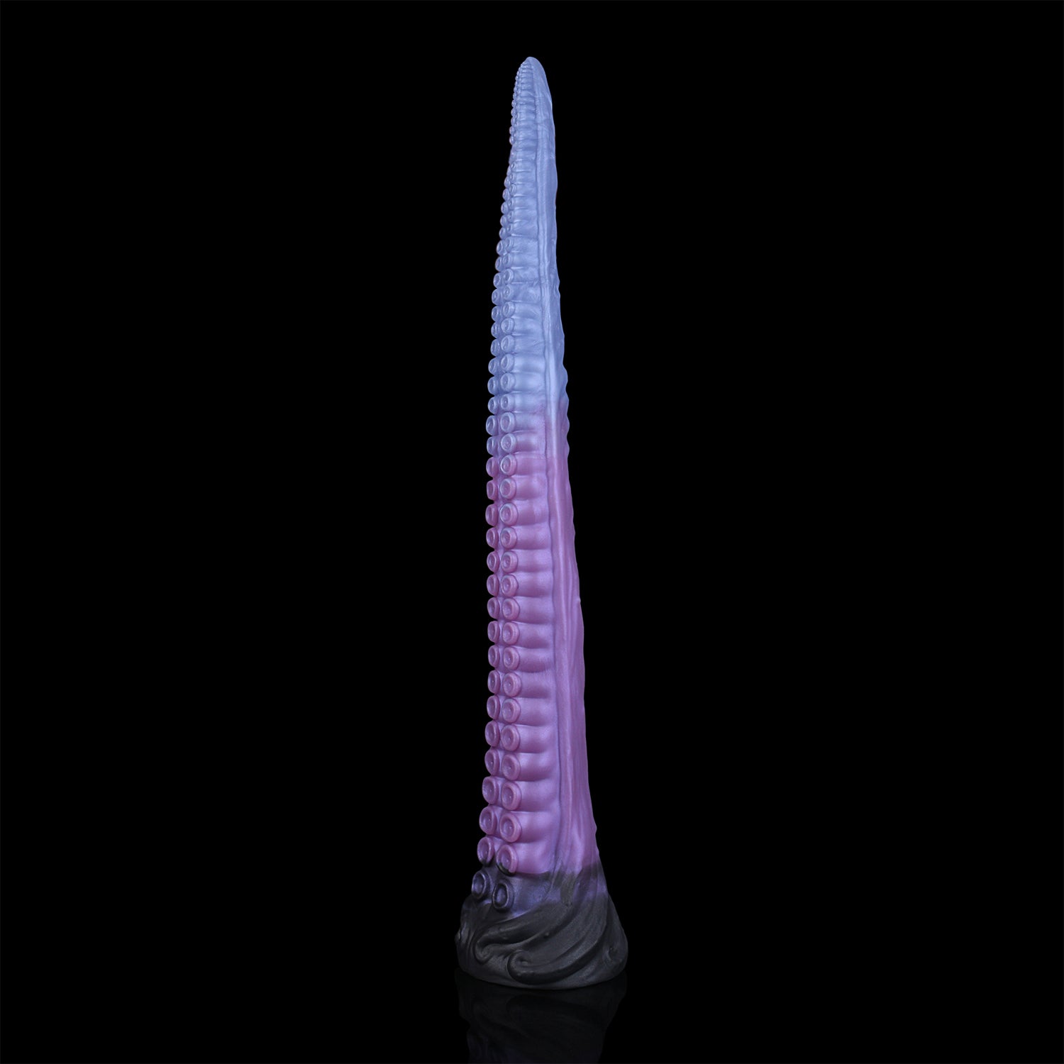 Coilor the Abyssal dildo, Spectre colorway, ribbed texture side view
