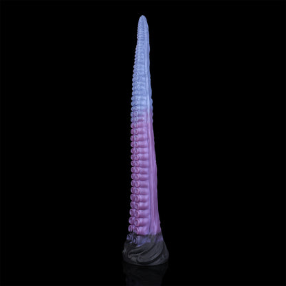 Coilor the Abyssal dildo, Spectre colorway, ribbed texture side view