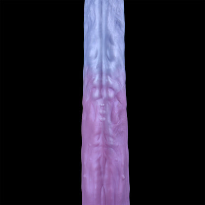 Coilor the Abyssal dildo, Spectre colorway, close-up ribbed texture detail