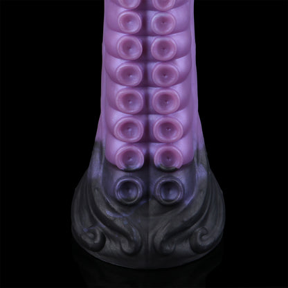 Coilor the Abyssal dildo, Spectre colorway, close-up sucker texture detail