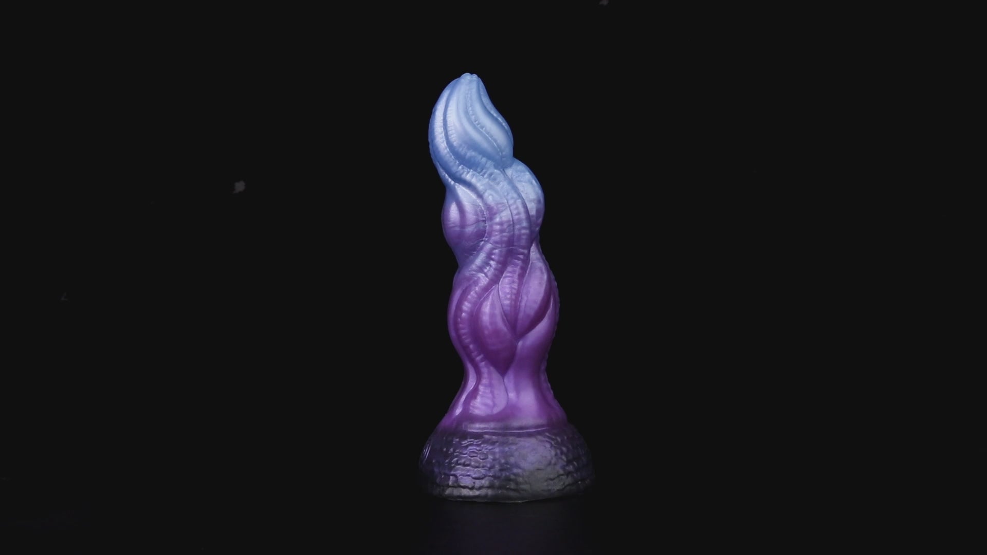 Lumen the Bloomborn dildo, Spectre colorway, product video showing the piece standing upright on its base