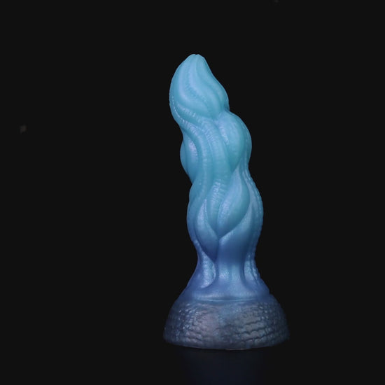 Lumen the Bloomborn dildo, Arctic colorway, product video showing the piece standing upright on its base