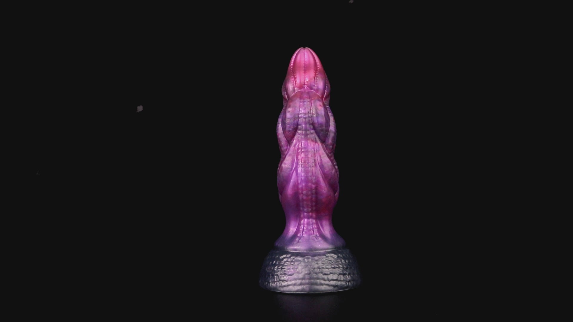 Lumen the Bloomborn dildo, Adrenaline colorway, product video showing the piece standing upright on its base