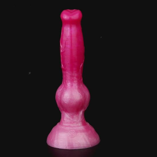 Koda the Guardian dildo, Blush colorway, product video showing the piece standing upright on its rounded base
